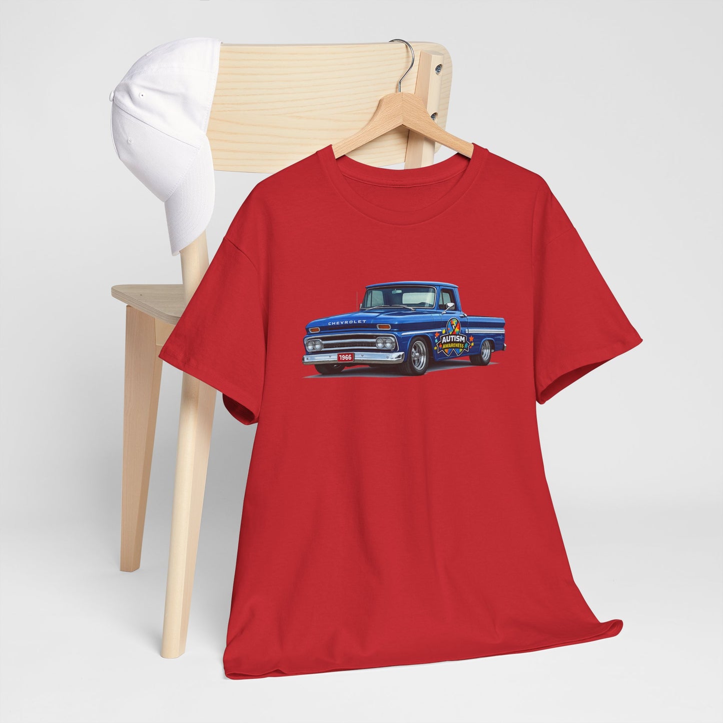 Classic Blue Pickup Truck T‑Shirt — Vintage Chevy C10 Graphic Tee