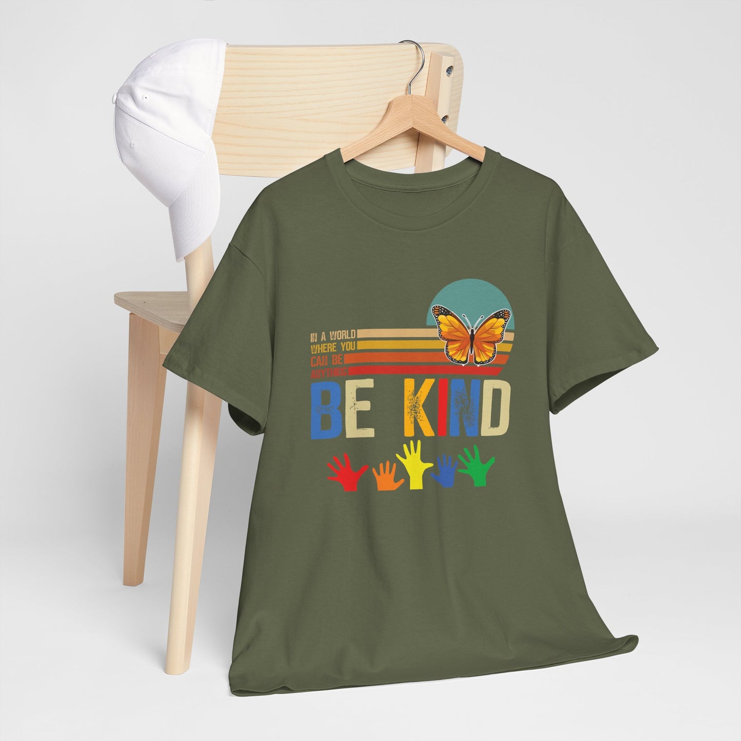 Be Kind Unisex Heavy Cotton Tee - Colorful Inspirational T-Shirt