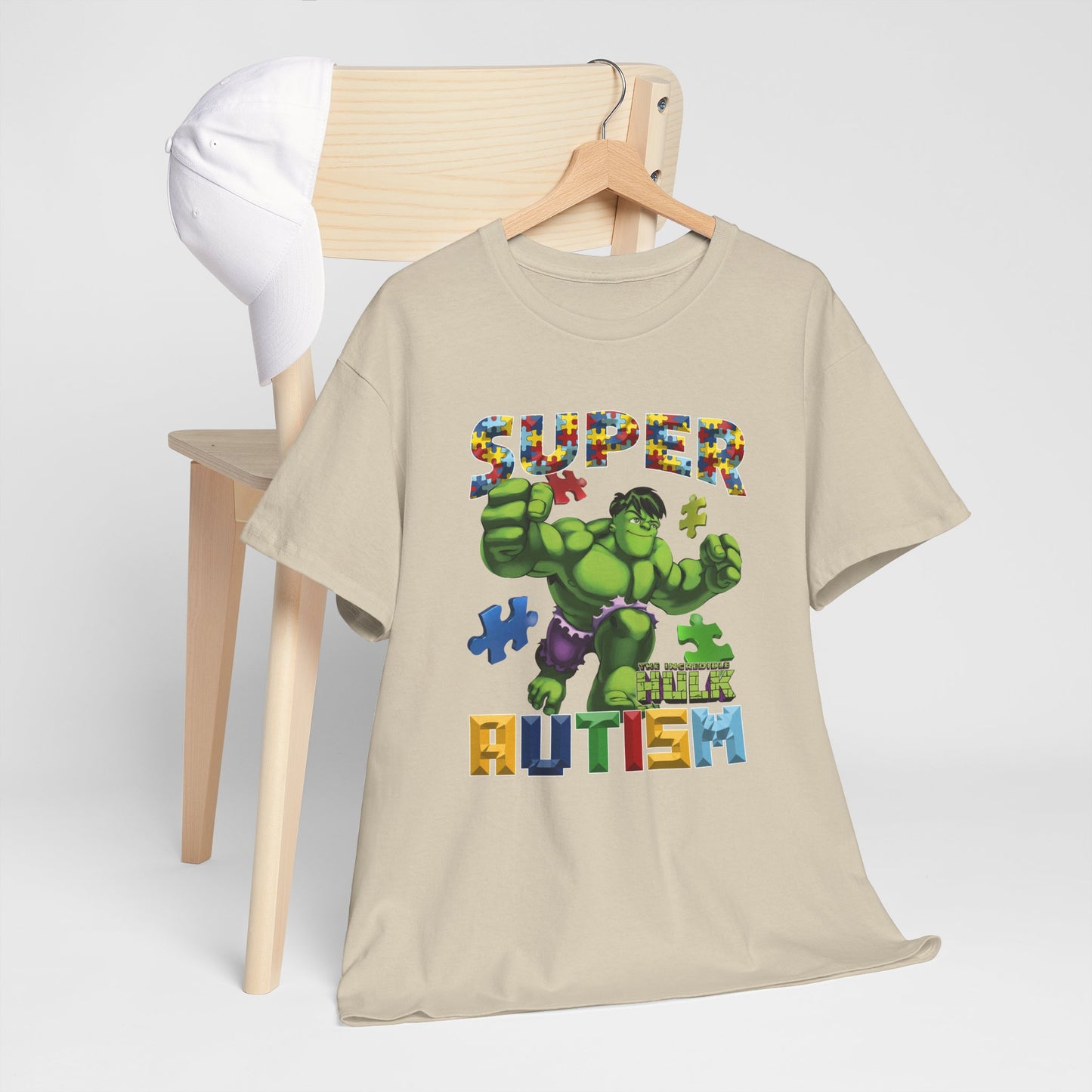 Autism Superhero Tee — 'Super Autism' Puzzle-Pattern Kids Shirt