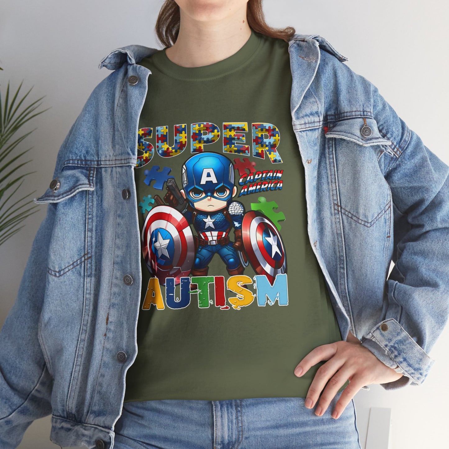 Autism Superhero T-Shirt — "Super Autism" Captain Hero Tee for Kids & Supporters