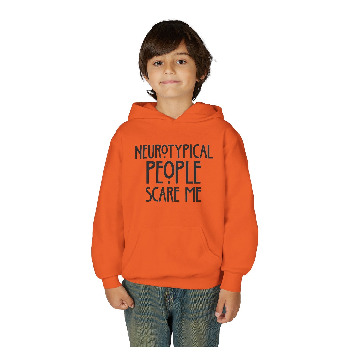 Youth Hoodie - "Neurotypical People Scare Me" Autism Awareness Pullover