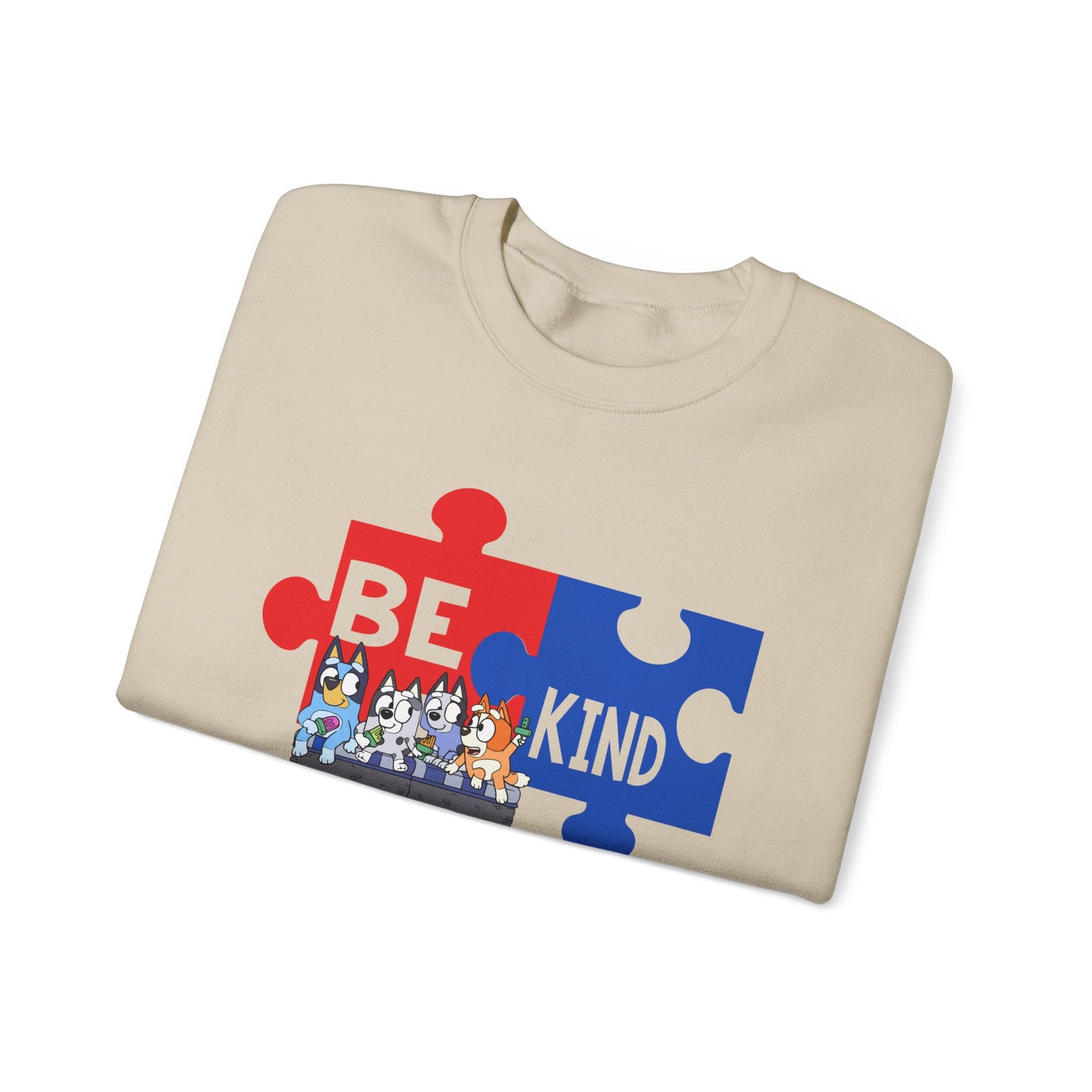 Be Kind Puzzle Sweatshirt — Inspirational Autism Awareness Crewneck
