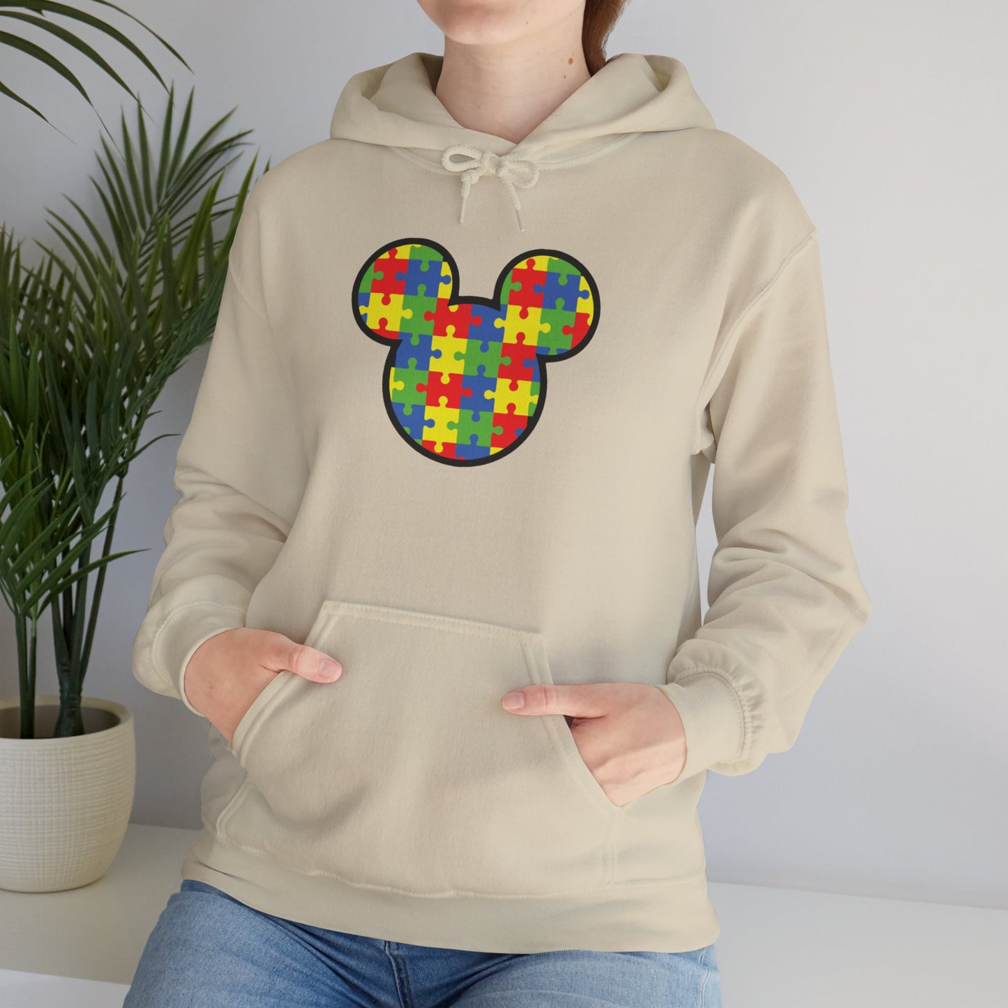 Colorful Puzzle Mickey Hoodie - Unisex Heavy Blend®