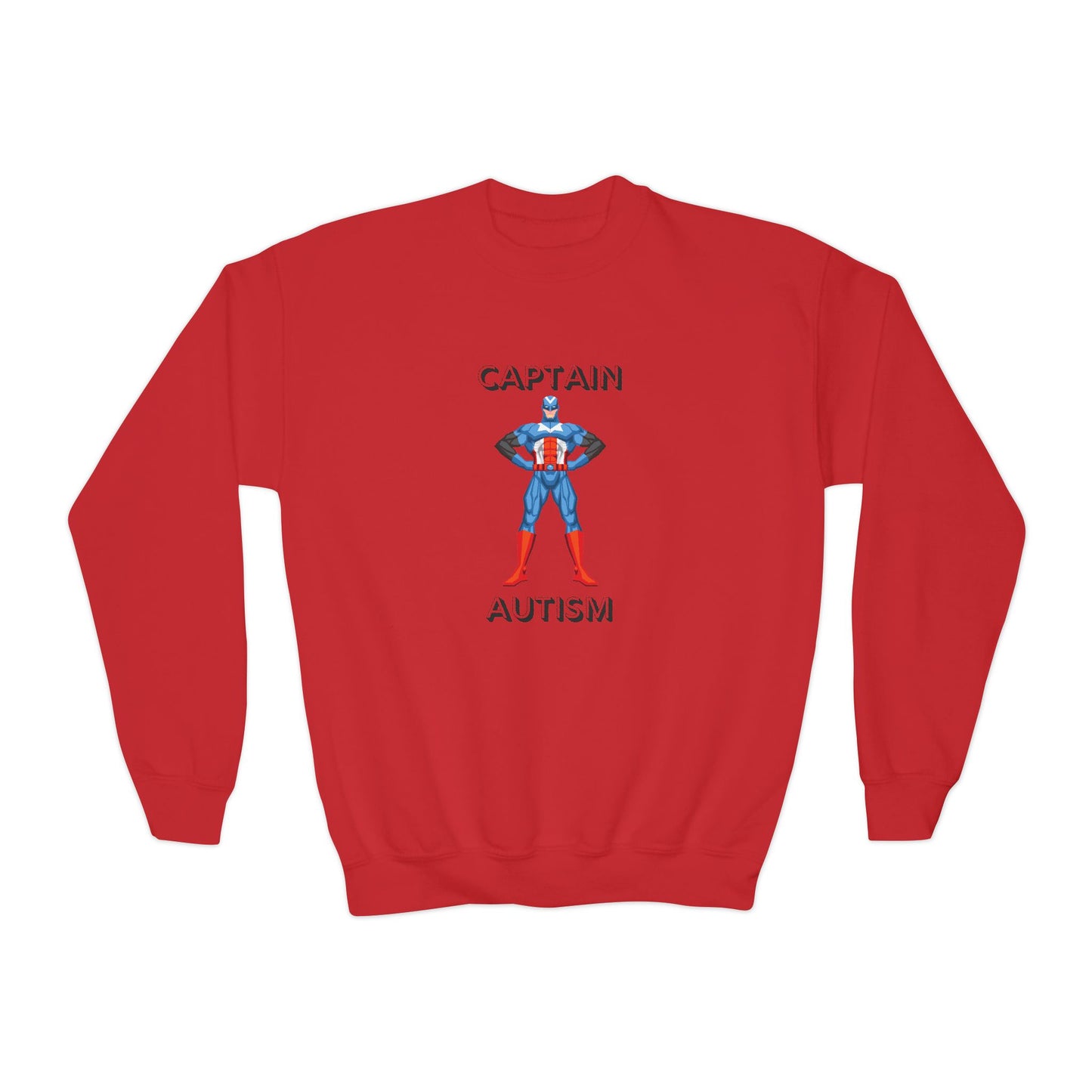 Captain Autism Youth Crewneck Sweatshirt