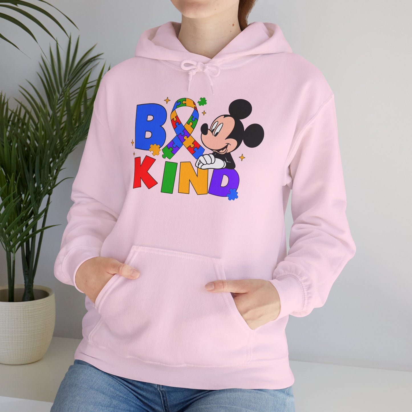 Be Kind Hoodie — Rainbow Ribbon Mickey Mouse Anti-Bullying Sweatshirt