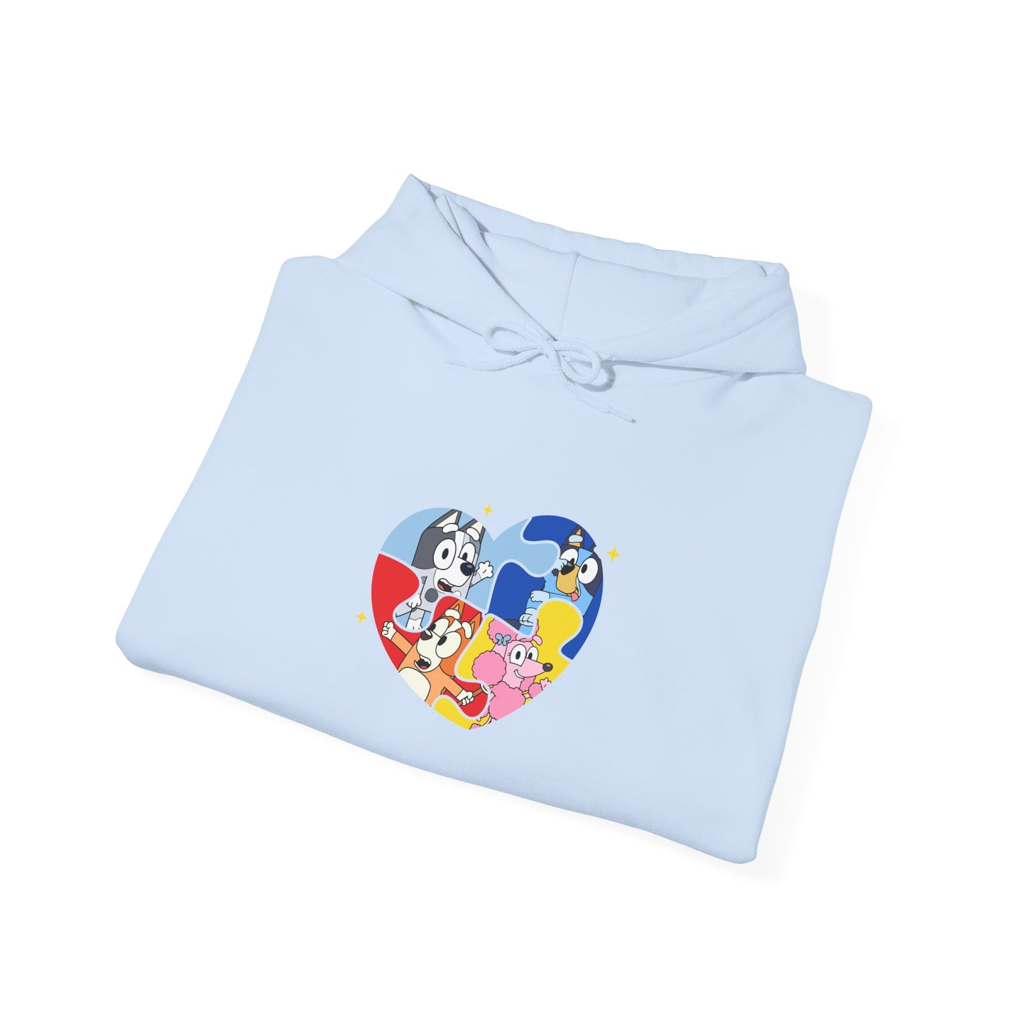 Retro Cartoon Heart Hoodie — Colorful Vintage Characters Graphic Sweatshirt