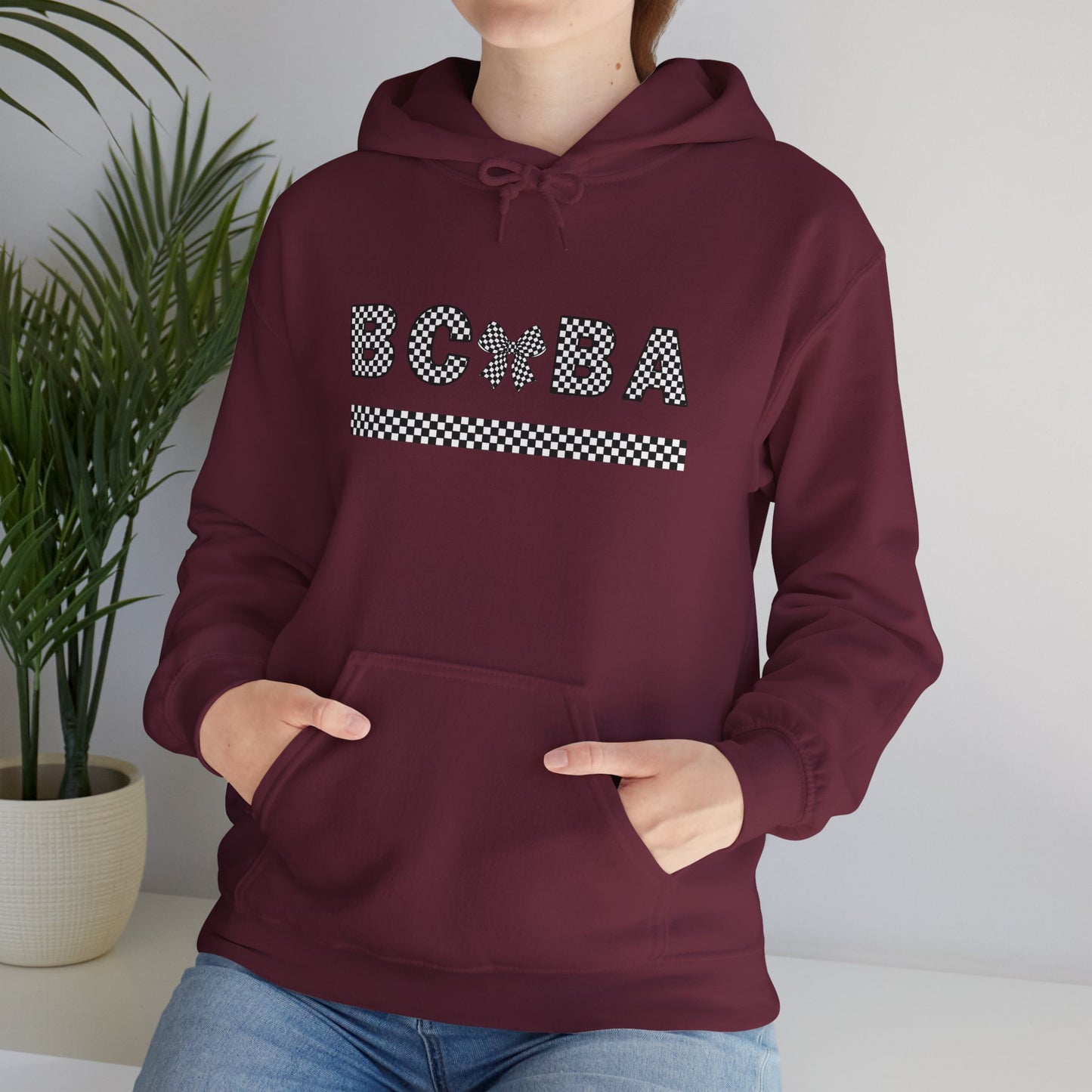 BCBA Bow Checkered Hooded Sweatshirt