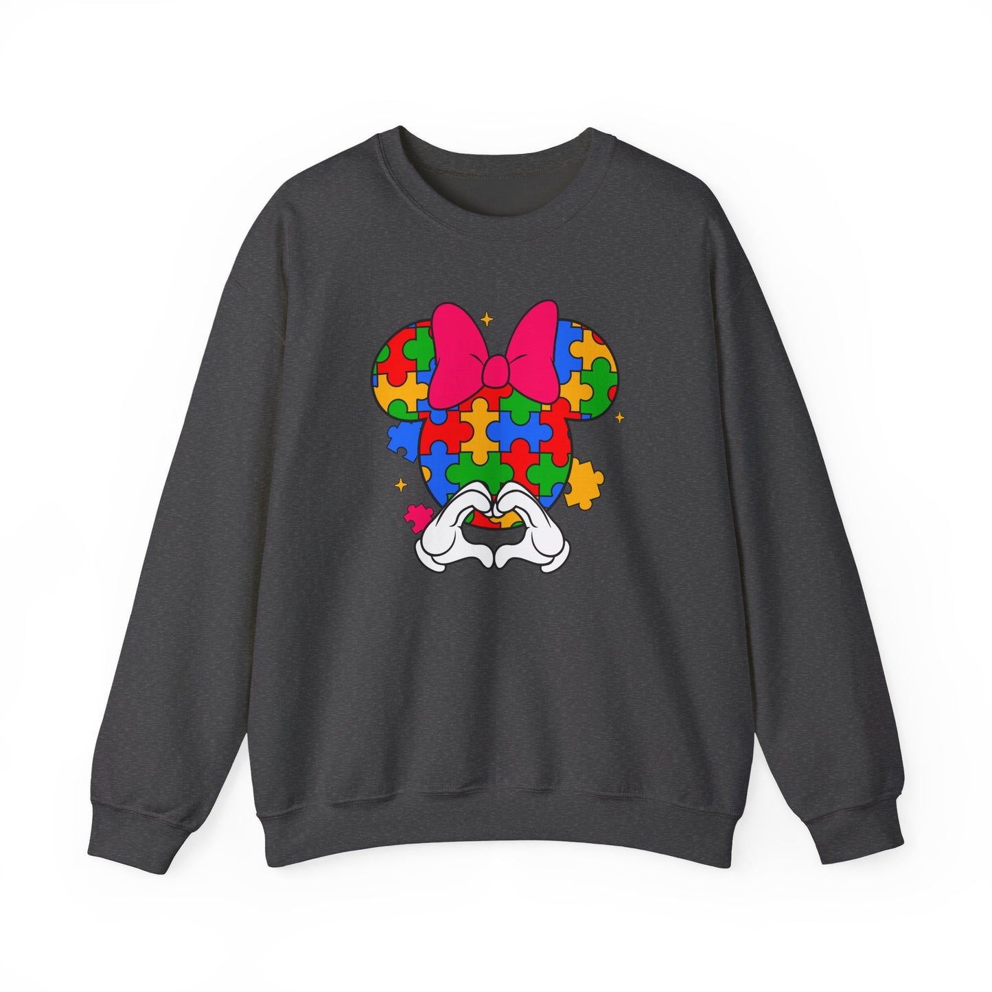 Autism Puzzle Minnie Crewneck Sweatshirt