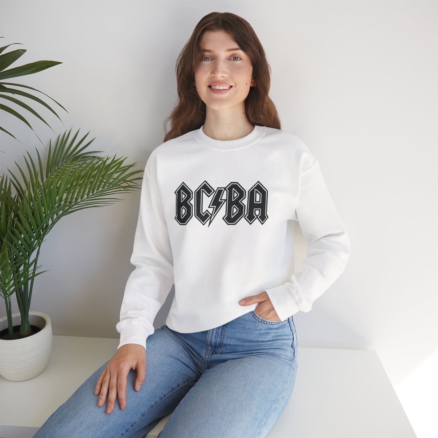 Sweatshirt — BCBA Lightning Logo Crewneck (Rock Band Vintage Style)