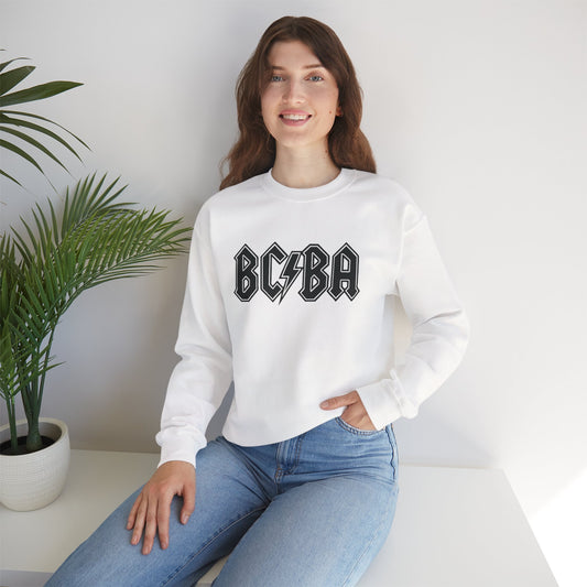 Sweatshirt — BCBA Lightning Logo Crewneck (Rock Band Vintage Style)