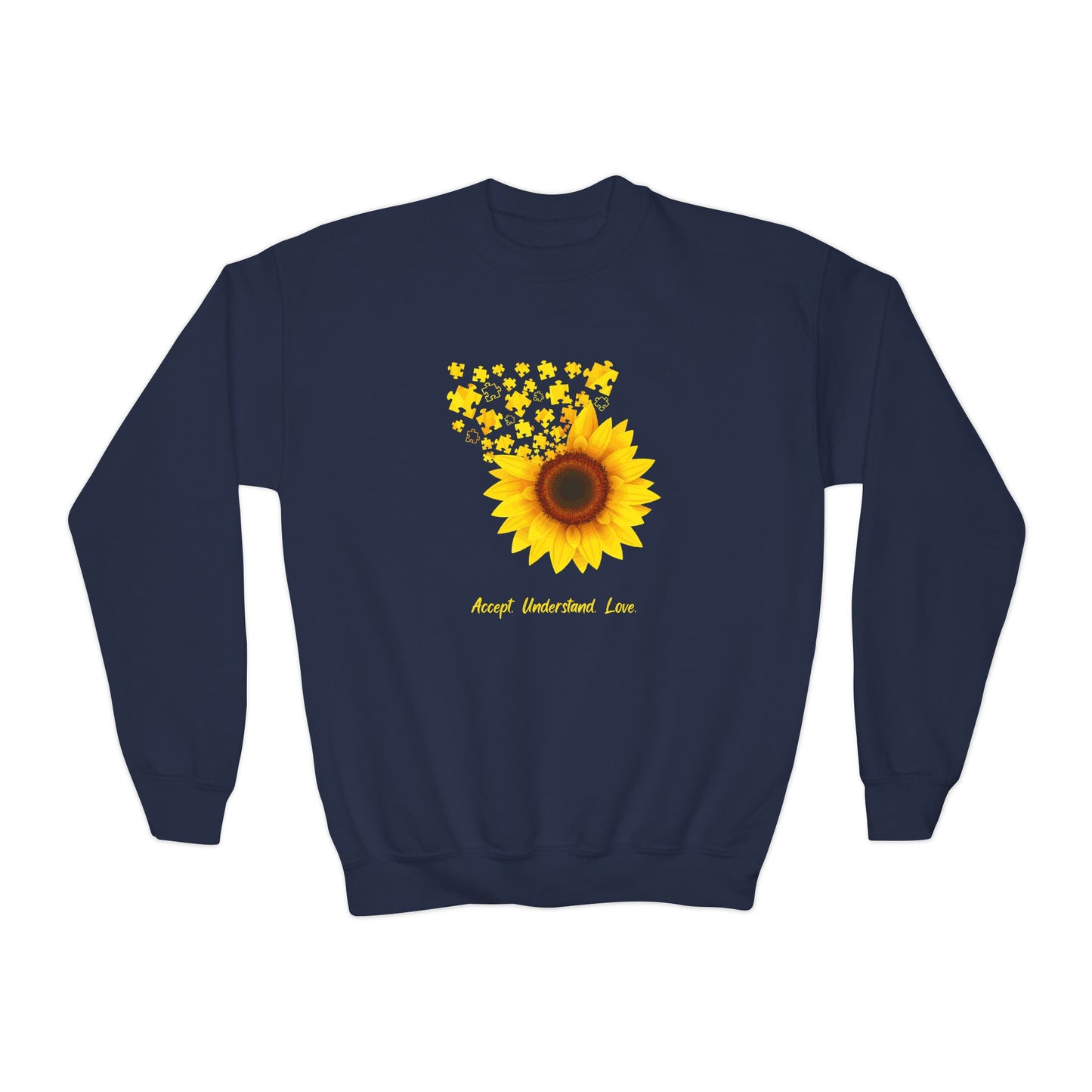 Sunflower Youth Crewneck Sweatshirt - Perfect for Spring and Everyday Wear