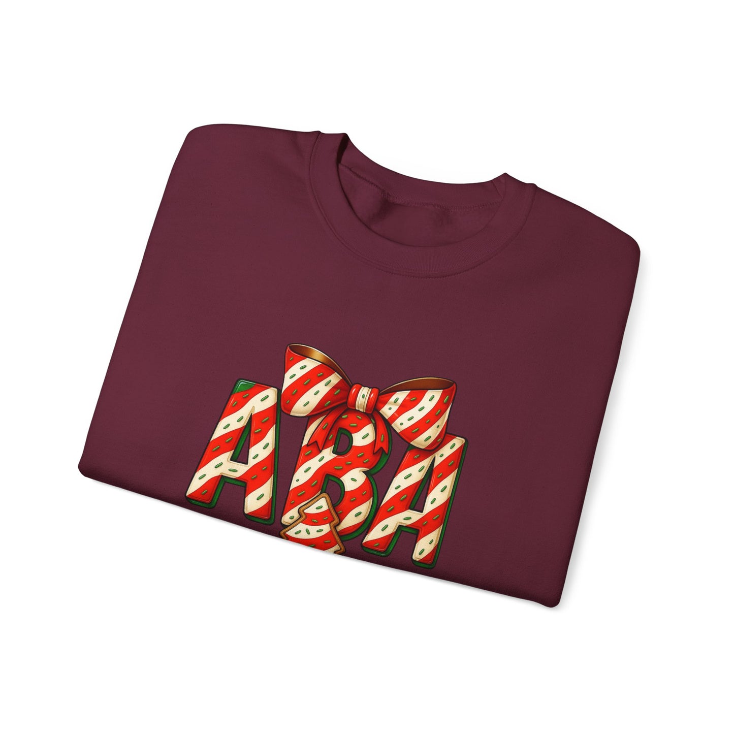 ABA Little Debbie Cake Candy Cane Graphic Sweatshirt — Holiday Music Fan Crewneck