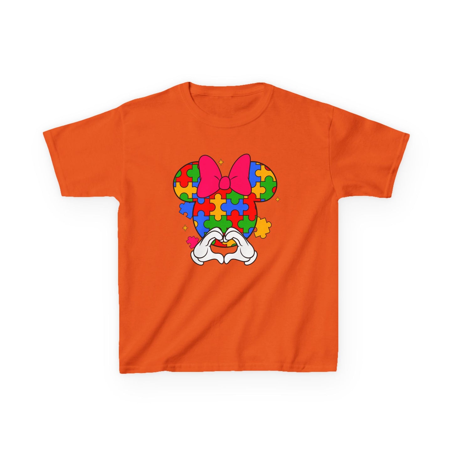Autism Awareness Puzzle Minnie Kids T-Shirt