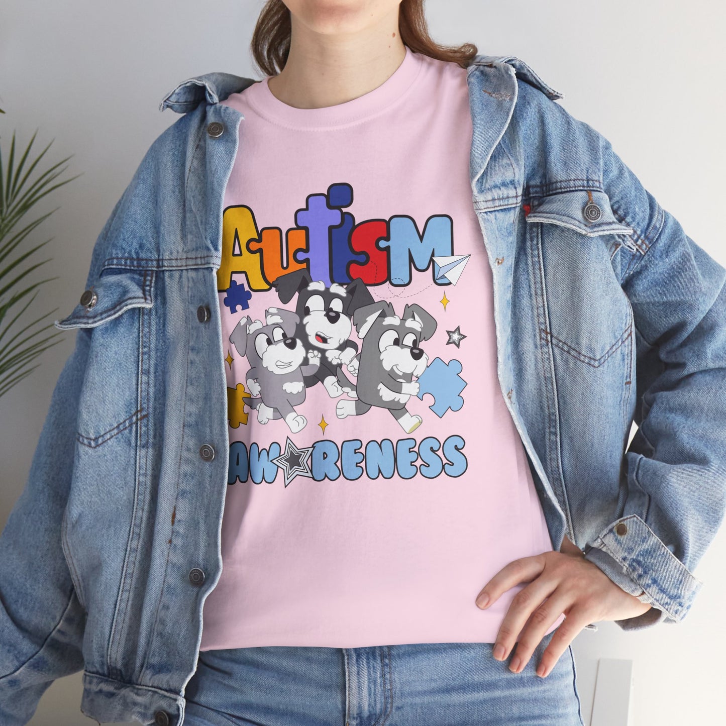 Autism Awareness Puzzle Paw Tee — Cute Dogs Support Autism Awareness