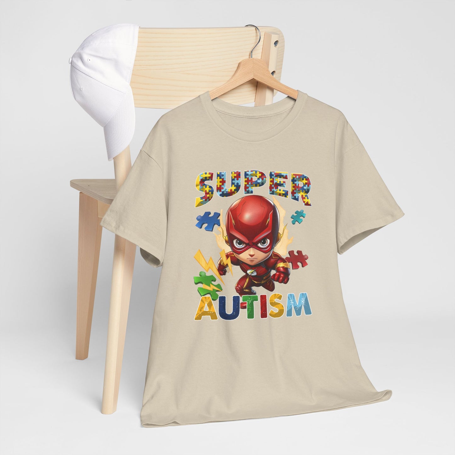Autism Superhero T-Shirt — "Super Autism" Puzzle Piece Kids Tee