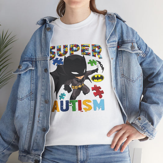 Super Autism T-Shirt — Kids' Puzzle-Heart Hero Tee for Autism Awareness