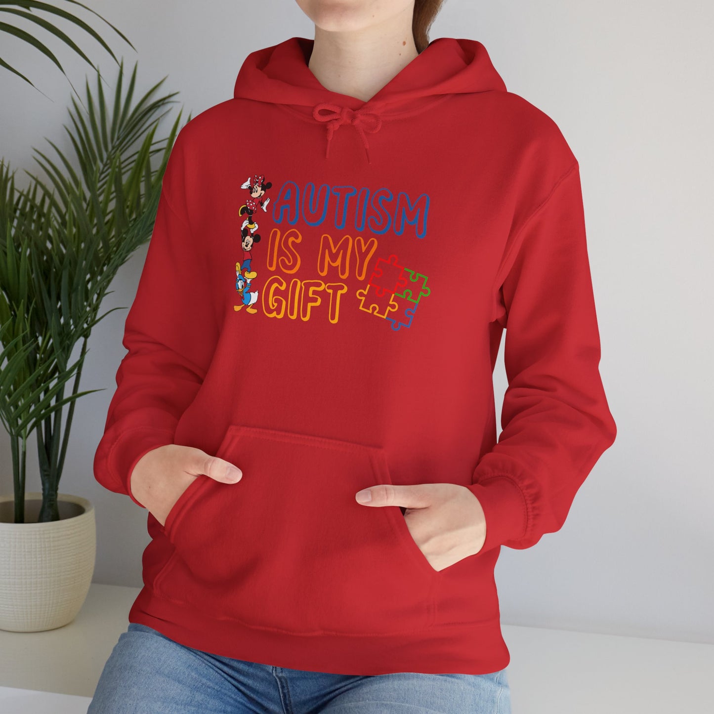Autism Is My Gift Hoodie — Colorful Puzzle Piece Awareness Sweatshirt