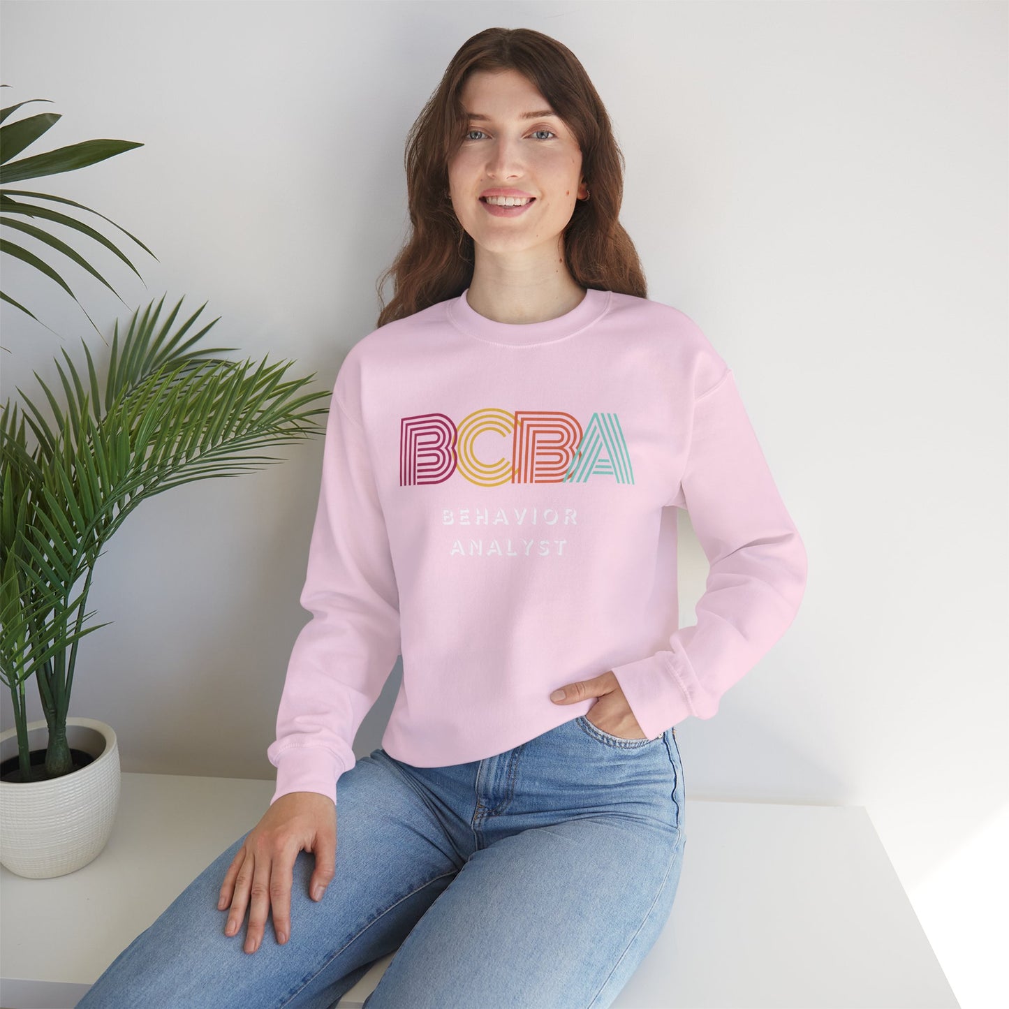 BCBA Retro Striped Crewneck Sweatshirt