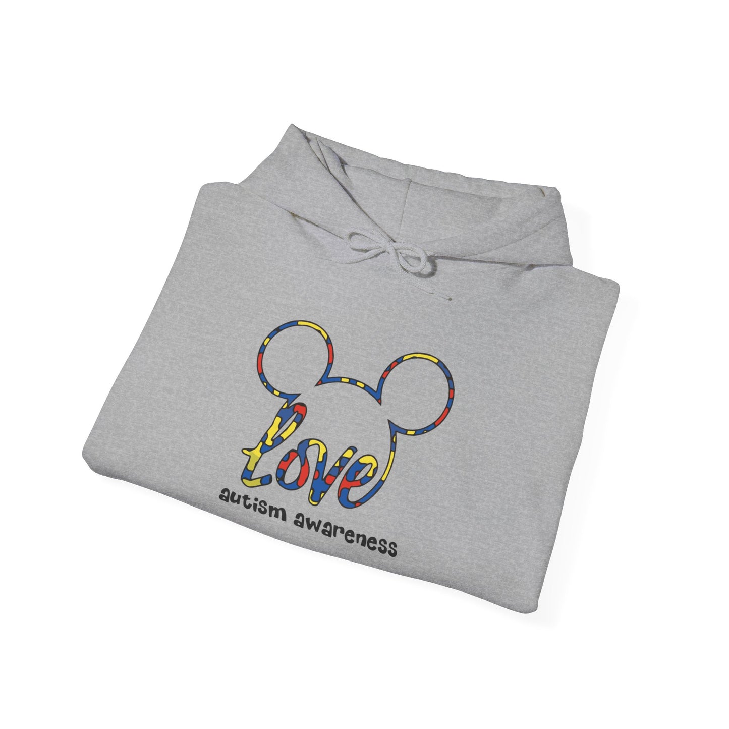 Autism Awareness Love Hoodie — Rainbow Puzzle Mickey Ears