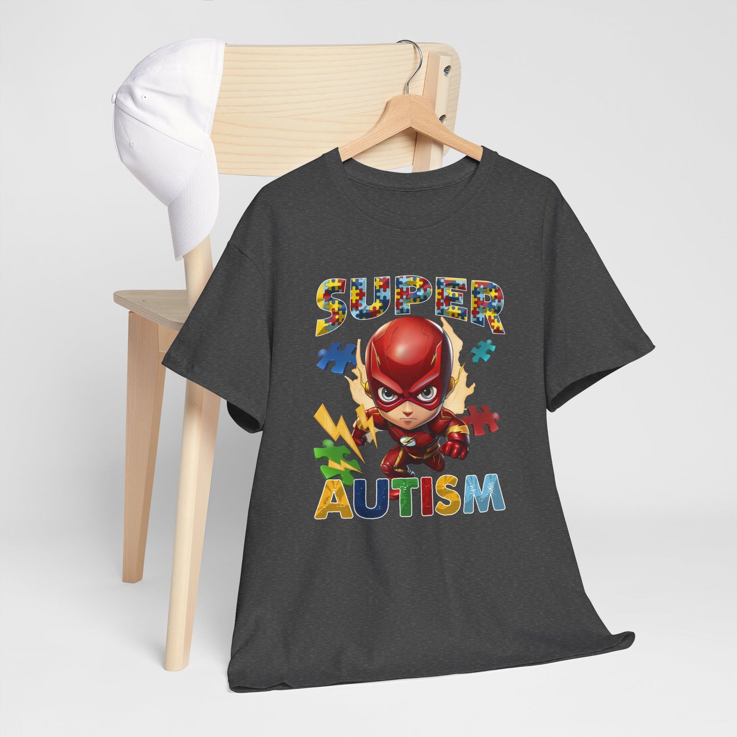 Autism Superhero T-Shirt — "Super Autism" Puzzle Piece Kids Tee