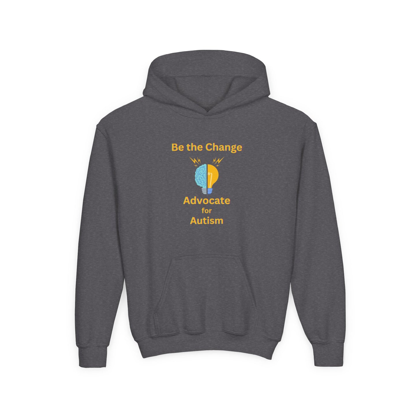Youth Autism Advocate Hoodie — "Be the Change" Awareness Sweatshirt