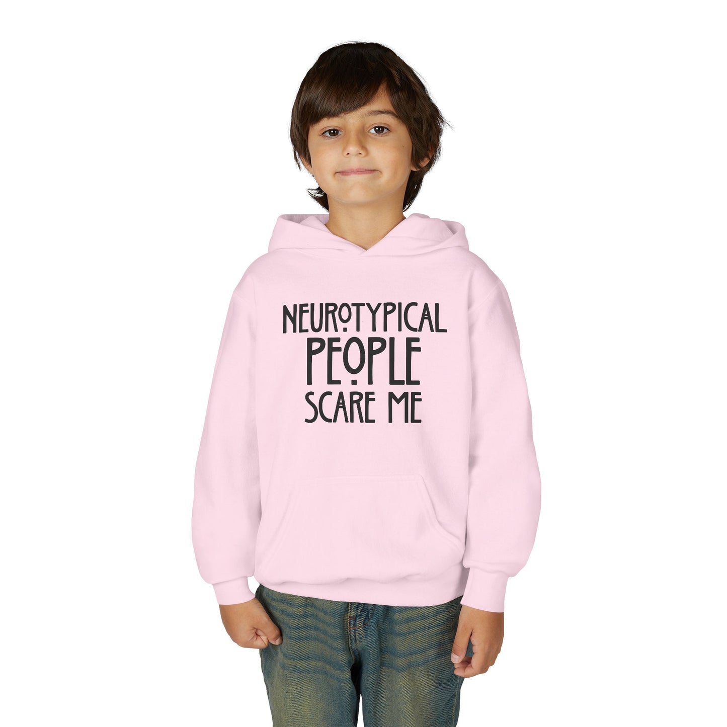Youth Hoodie - "Neurotypical People Scare Me" Autism Awareness Pullover