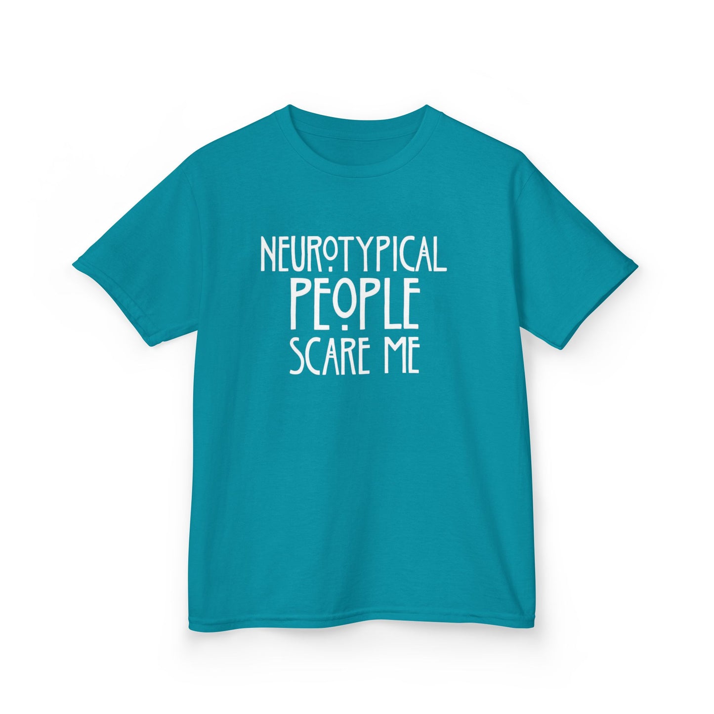 Kids Tee — "Neurotypical People Scare Me" Humor Autism Awareness Shirt