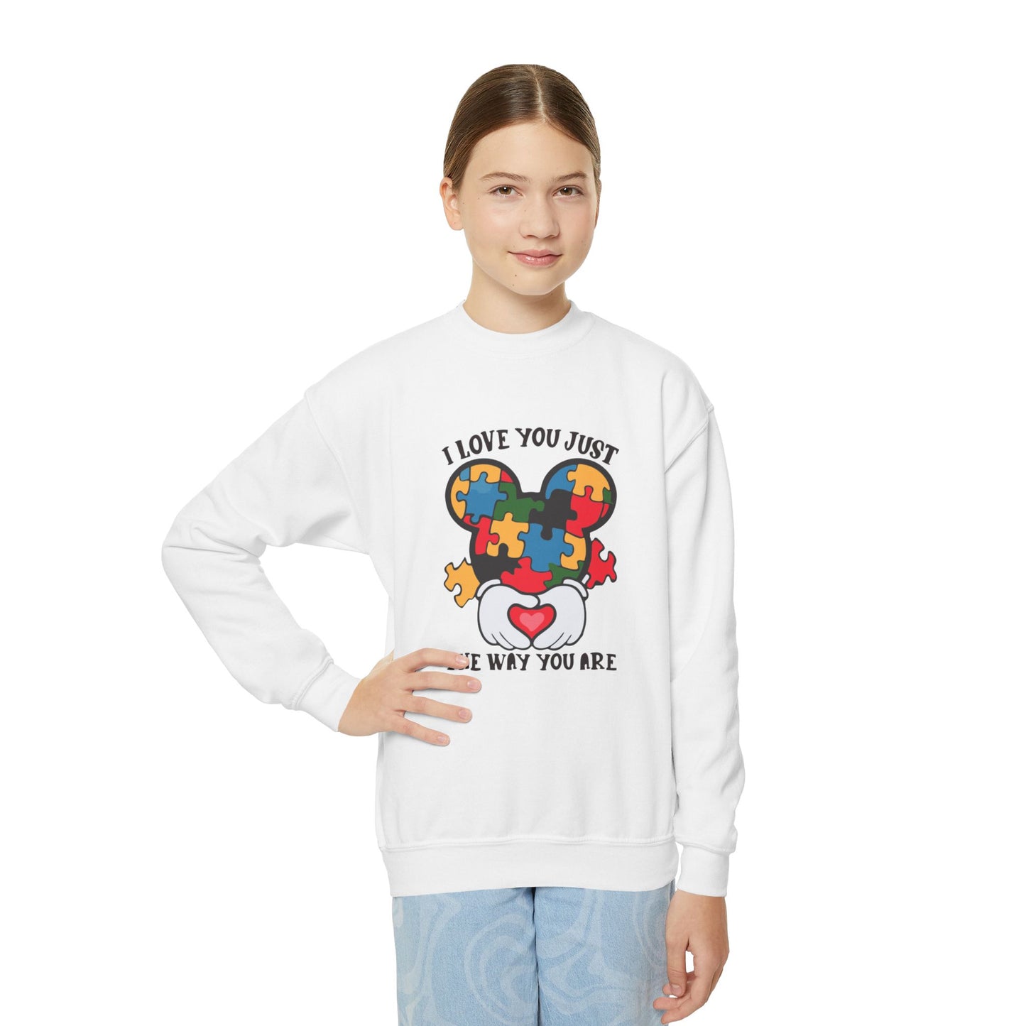 I Love You Just The Way You Are Youth Crewneck Sweatshirt