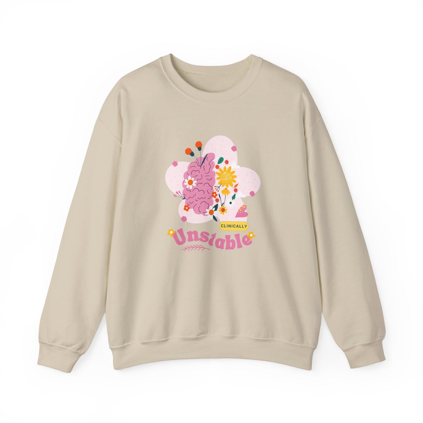 Unstable Floral Brain Crewneck Sweatshirt