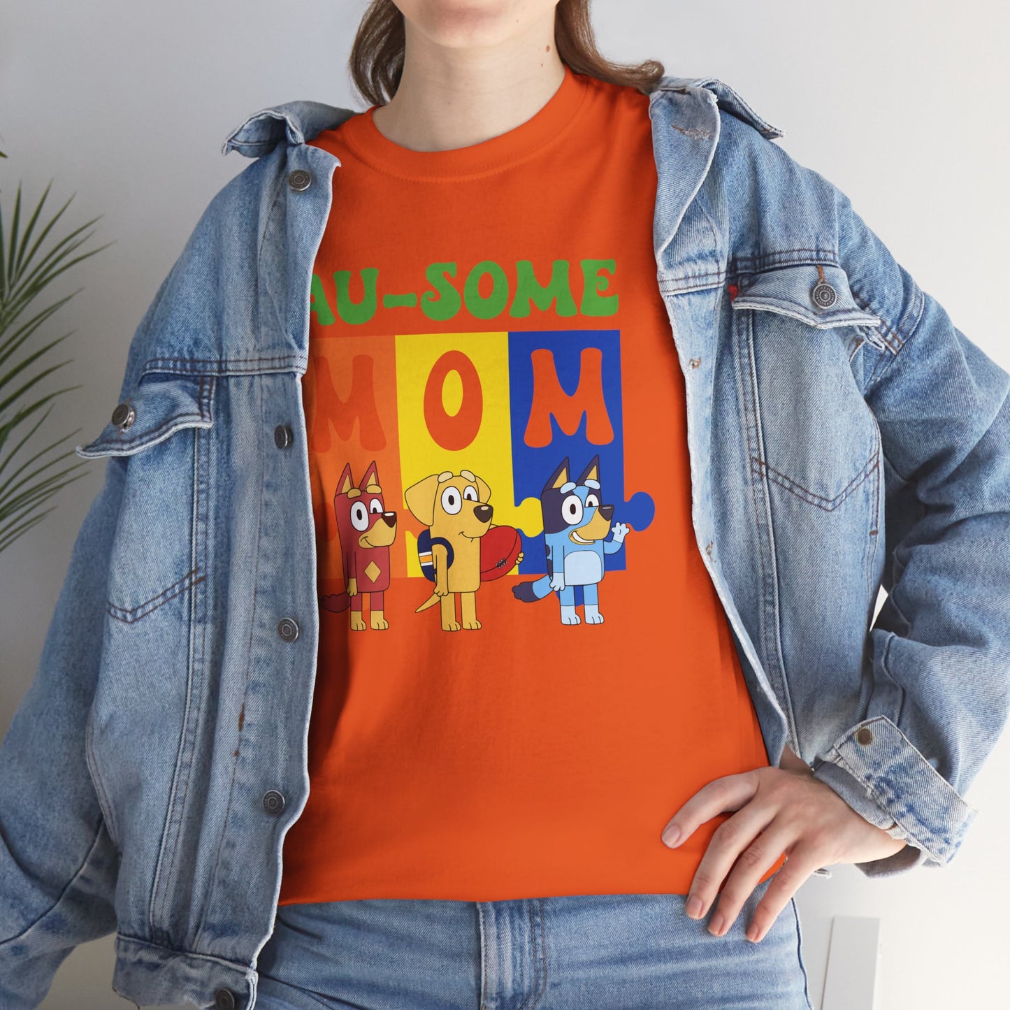 Au-some Mom T-Shirt – Colorful Cartoon Characters Mother’s Day Tee