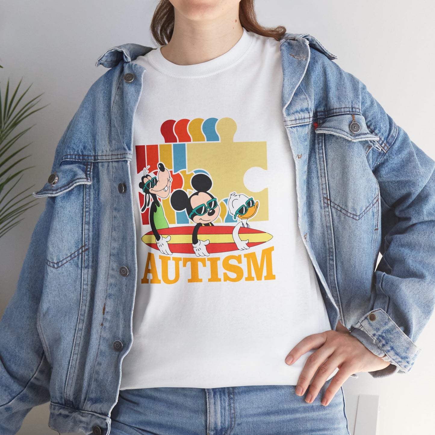 Autism Awareness Tee — Colorful Puzzle & Playful Characters Design