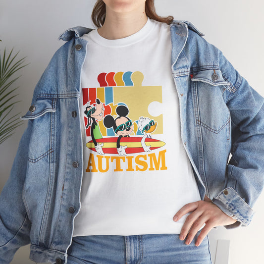 Autism Awareness Tee — Colorful Puzzle & Playful Characters Design