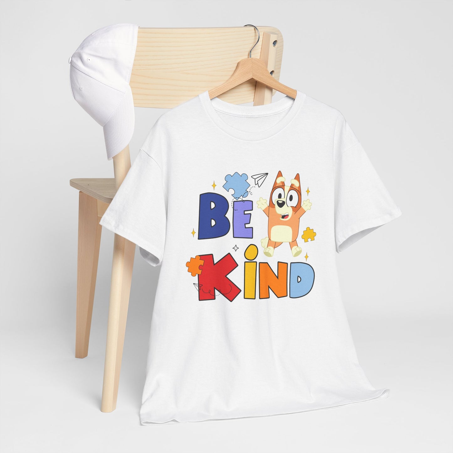 Be Kind Kids T-Shirt — Cute Cartoon Dog Positive Message Tee