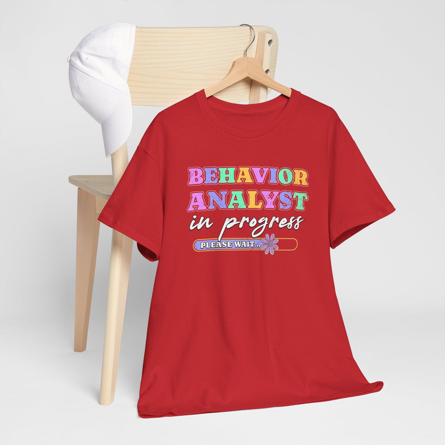 Behavior Analyst in Progress T-Shirt — Pastel Rainbow ABA Therapist Tee