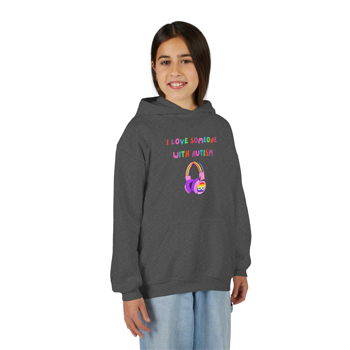 Autism Awareness Youth Hoodie - I Love Someone with Autism