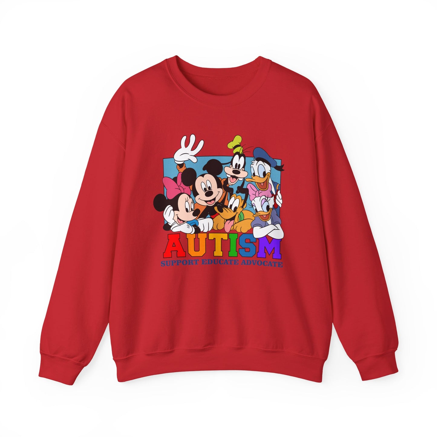Autism Support Crewneck Sweatshirt — Support Educate Advocate