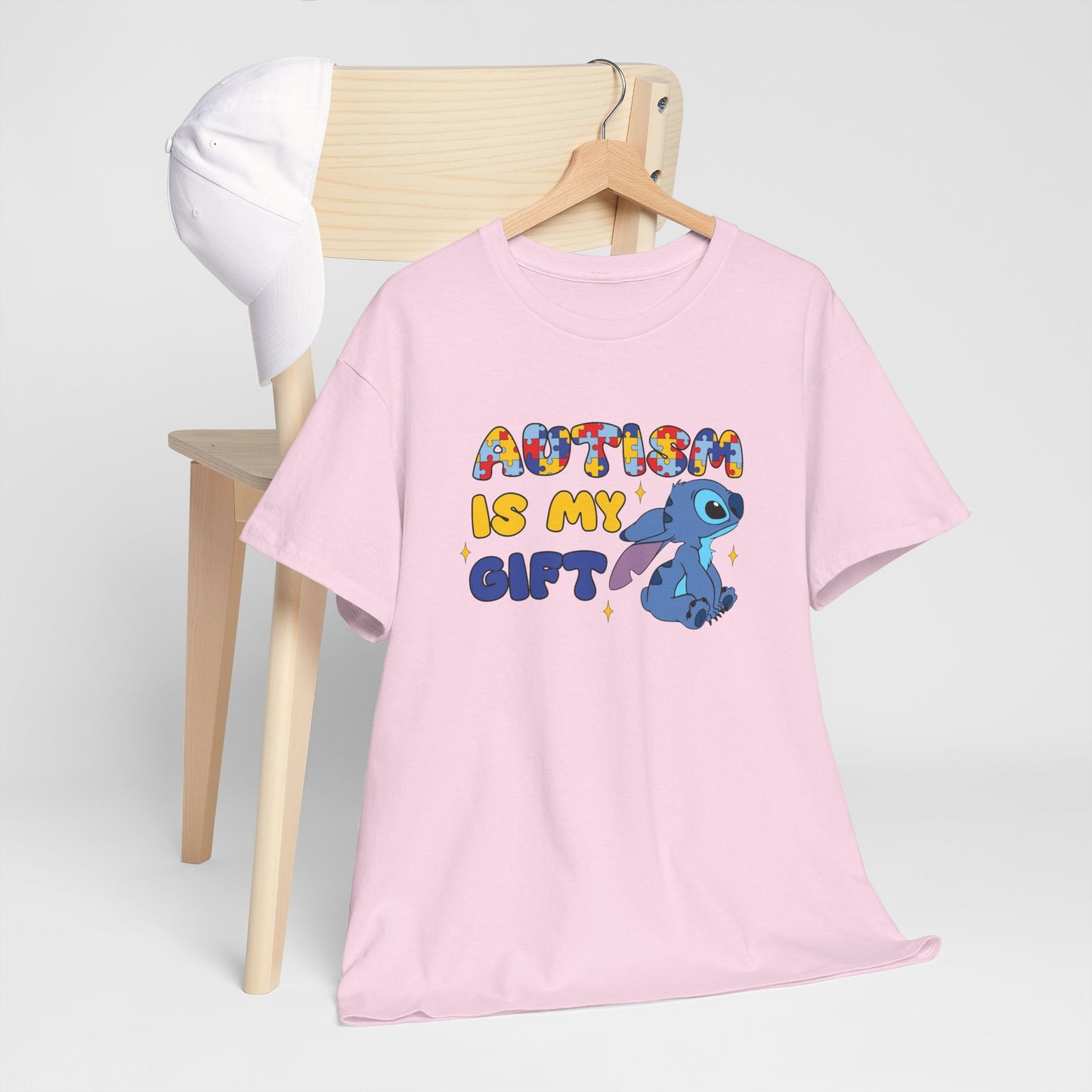 Autism Is My Gift T-Shirt — Colorful Puzzle Heart Design