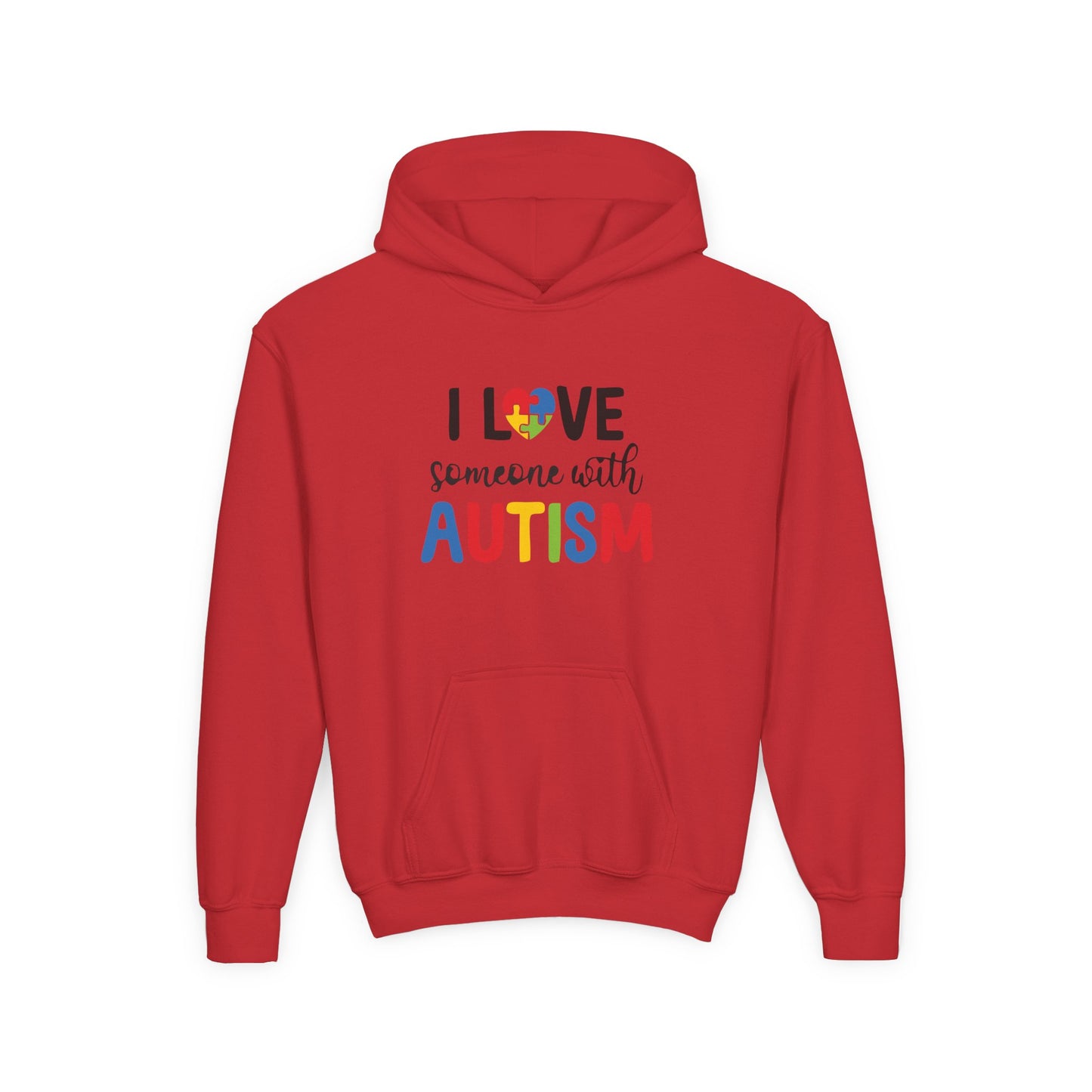 I Love You Puzzle Heart Hoodie for Youth