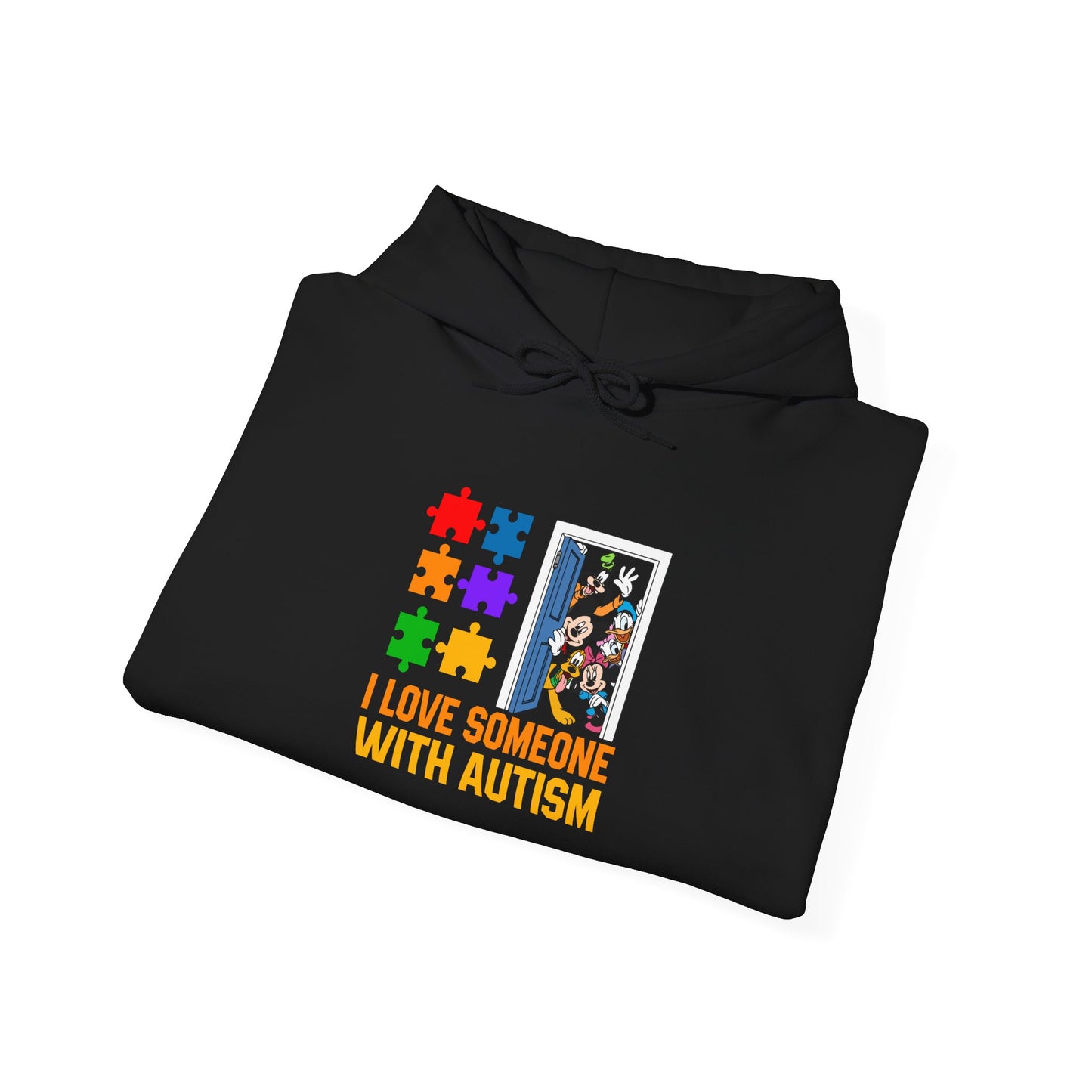 I Love Someone With Autism Hoodie — Puzzle Heart Awareness Sweatshirt