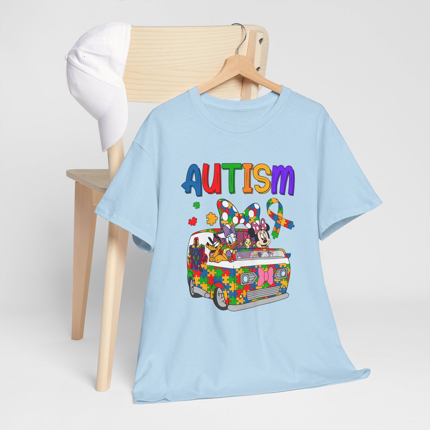 Autism Awareness Puzzle Van T-Shirt — Colorful Support Tee