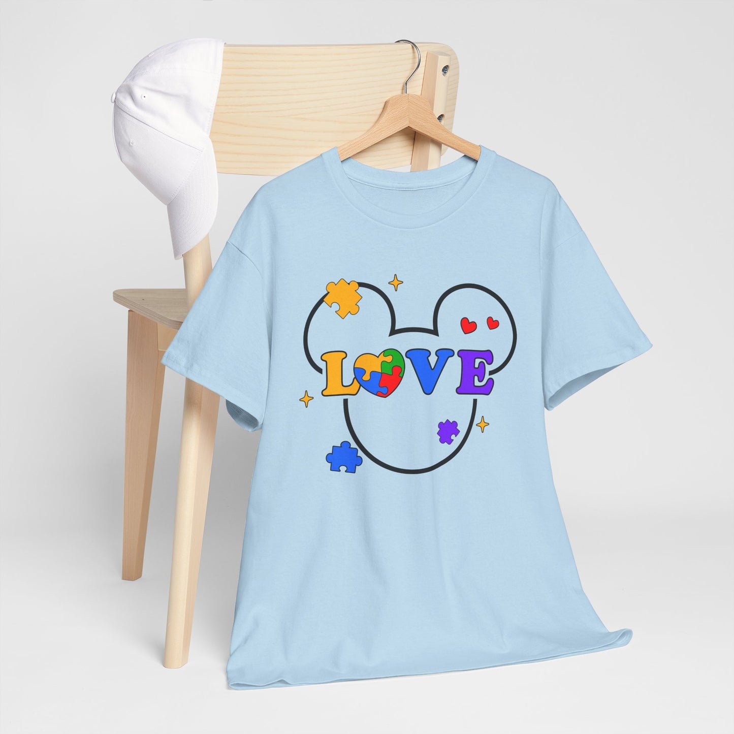 Love Puzzle T‑Shirt — Autism Awareness Heart Tee
