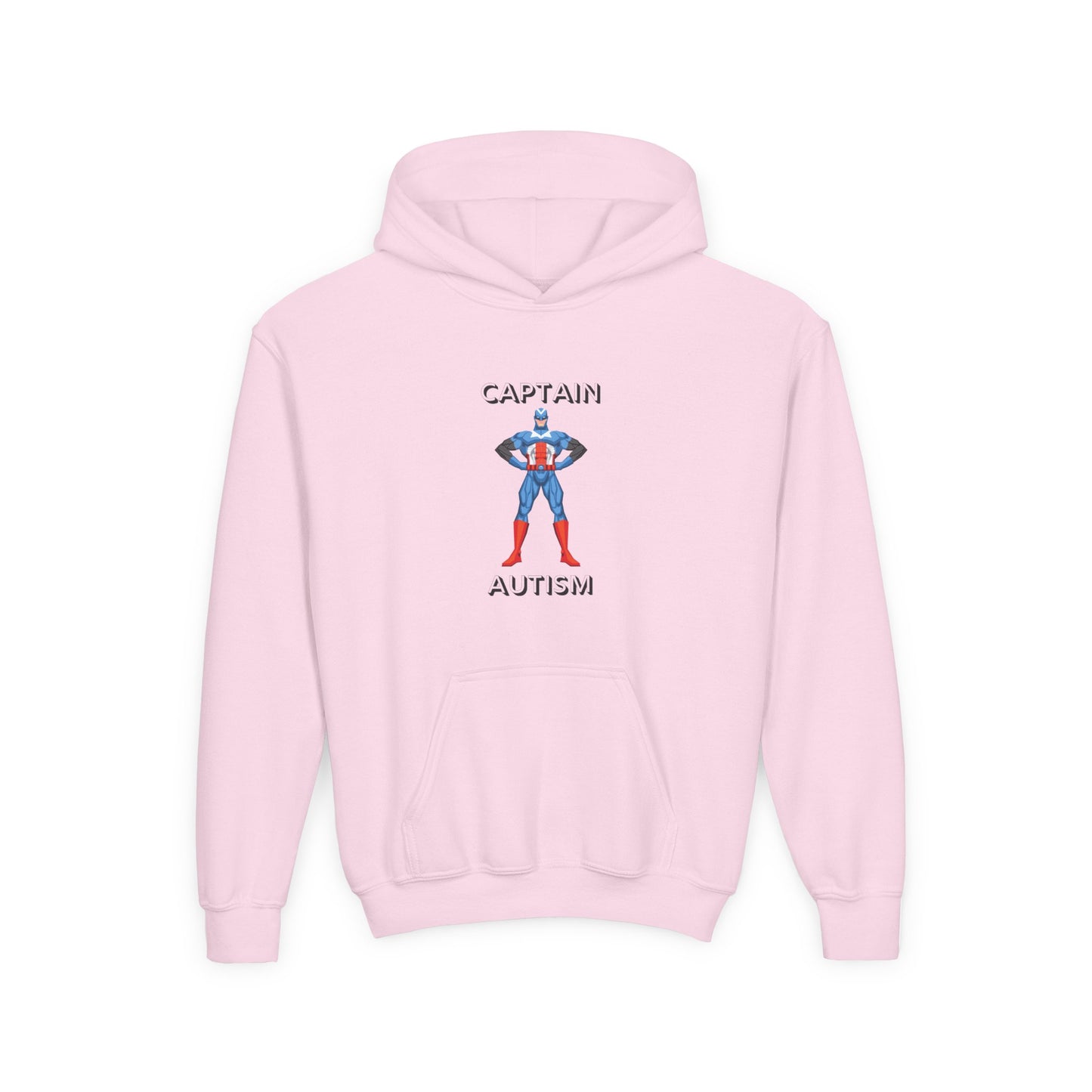 Captain Autism Youth Hooded Sweatshirt - Supportive & Fun Apparel