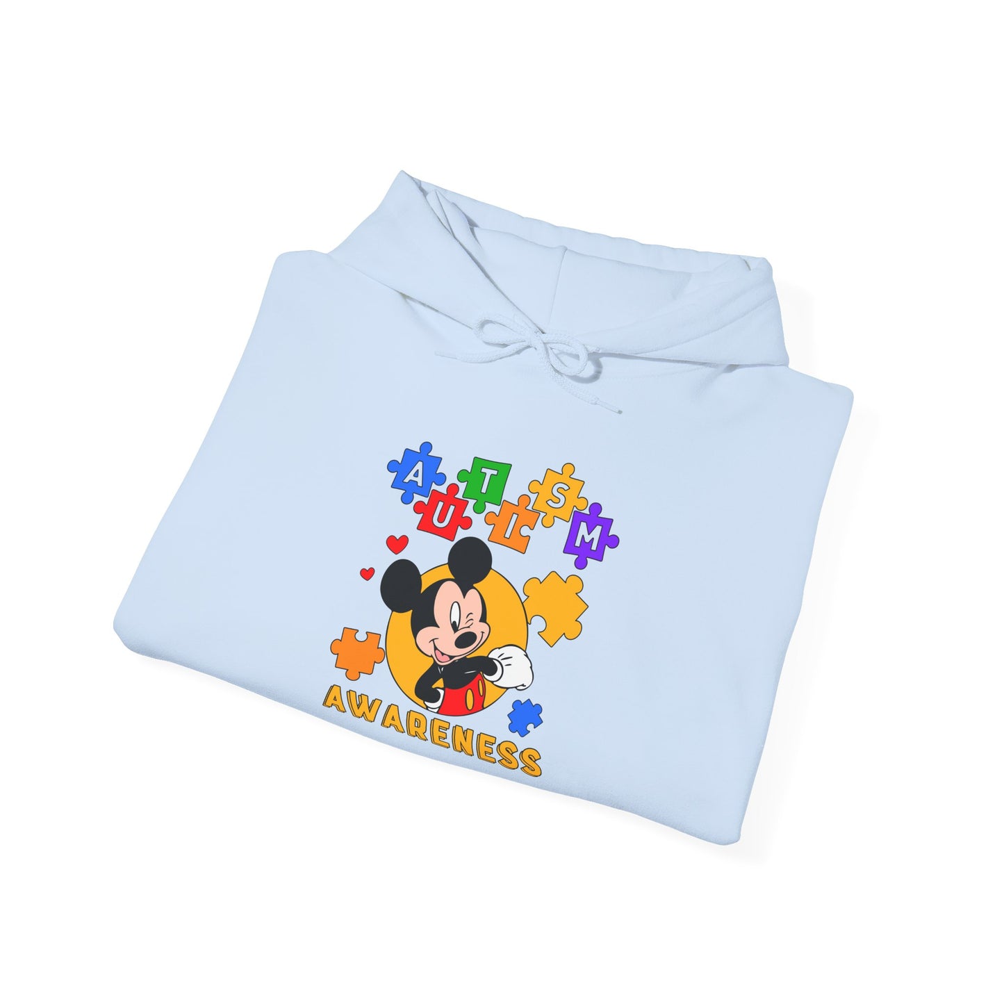 Autism Awareness Hoodie – Colorful Puzzle Heart Design
