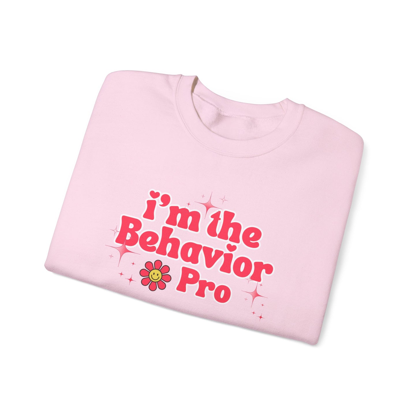 Behavior Pro Crewneck Sweatshirt — "I'm the Behavior Pro" Retro Floral