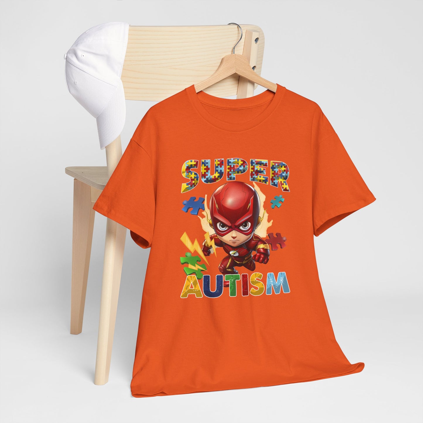 Autism Superhero T-Shirt — "Super Autism" Puzzle Piece Kids Tee