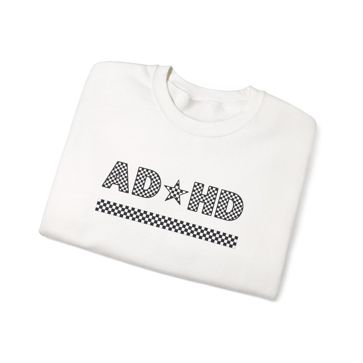ADHD Star Checkered Crewneck Sweatshirt