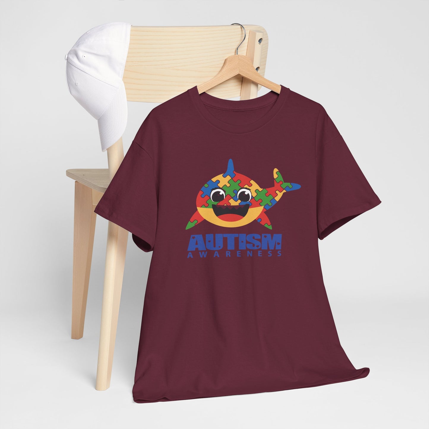 T-Shirt Baby Shark Autism Awareness Unisex Heavy Cotton Tee