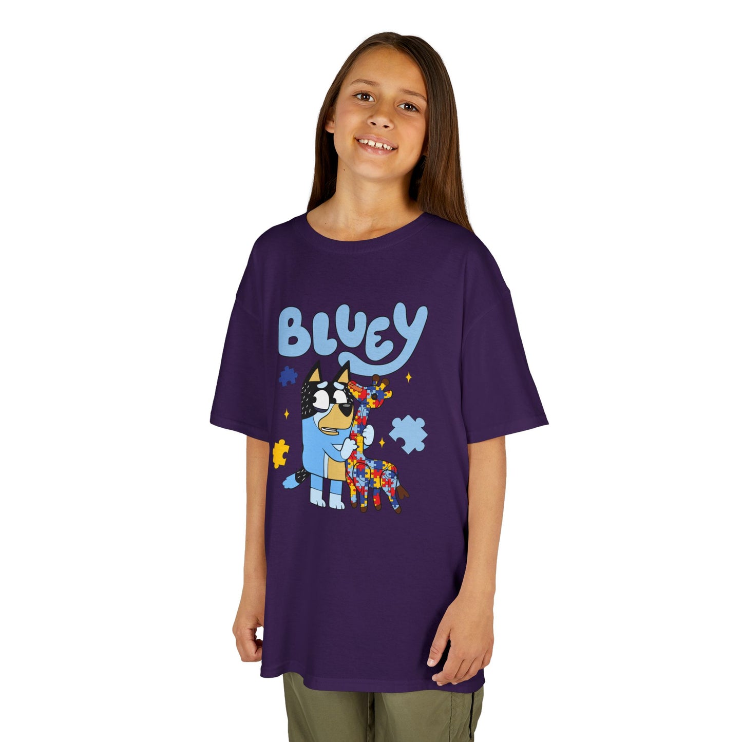 Bluey Kids T-Shirt – Colorful Cartoon Blue Heeler Design