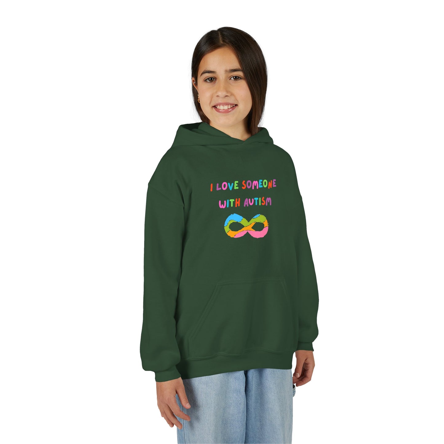 Autism Awareness Youth Hoodie - I Love Someone with Autism
