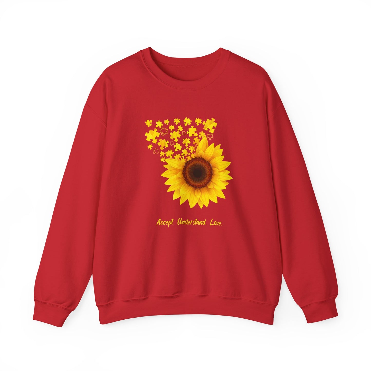 Sunflower Floral Crewneck Sweatshirt — Bright Yellow Sunflower Design